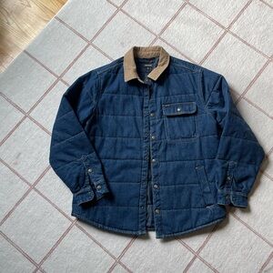Brixton Jean Quilted Jacket with Tan Corduroy Collar